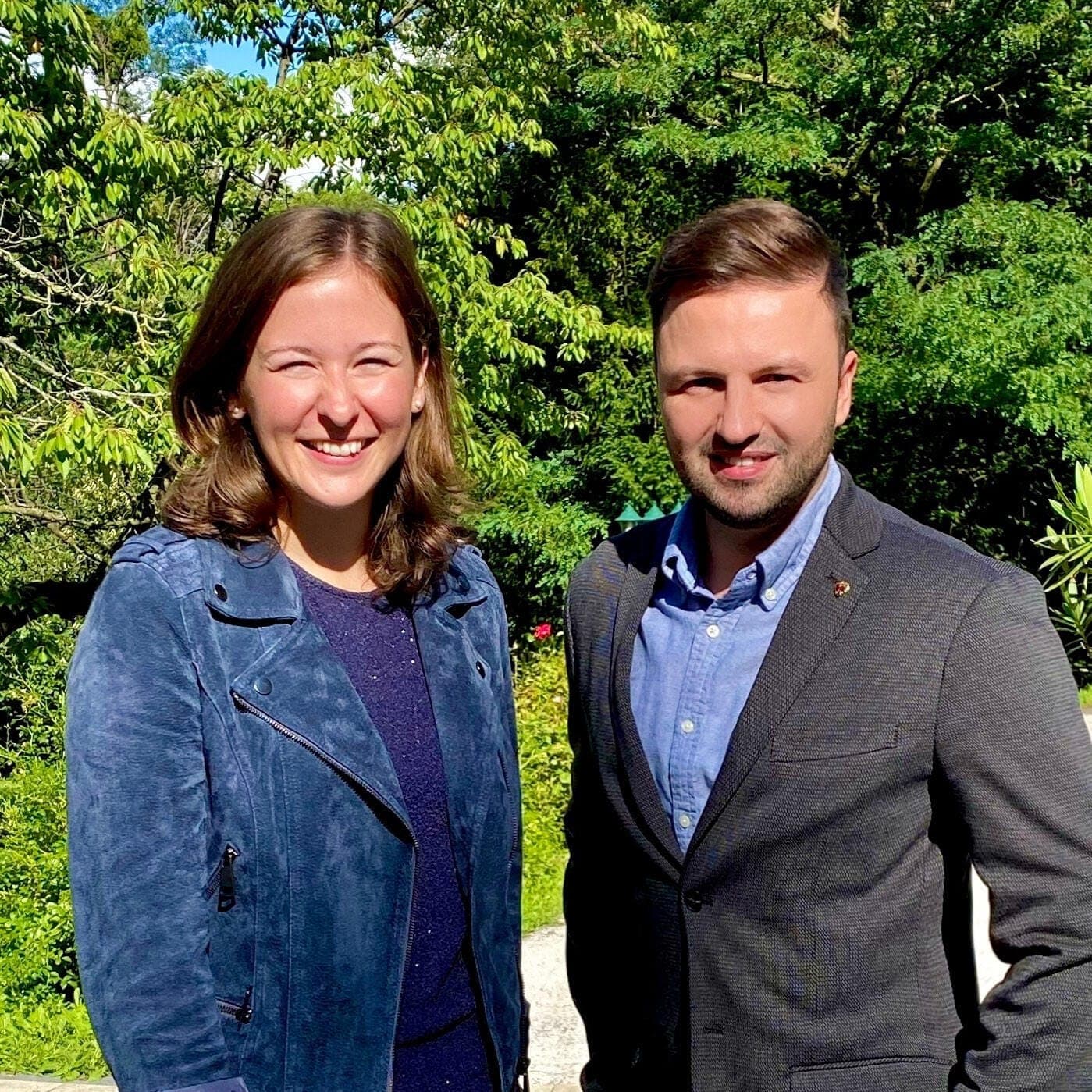 Daniel Gosterxeier im Gespräch mit Unterstützern